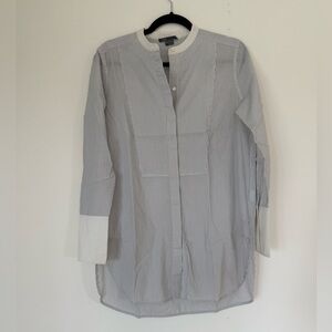 Vince Long Collarless Button Down - XS